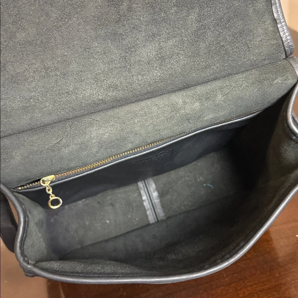 Vintage 90s COACH Willis Black Leather Crossbody Shoulder Bag Purse USA 1602-339 - Picture 9 of 16